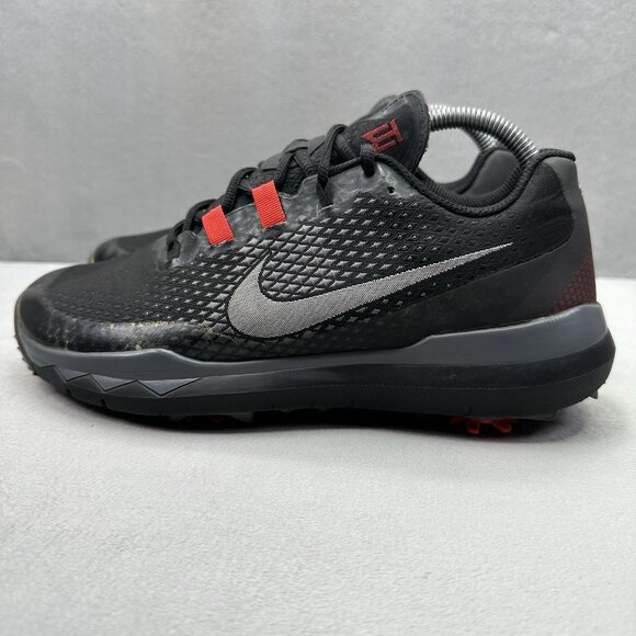 Nike Tiger Woods TW \'15 Mens Size 8.5 Golf Shoes Black / Red Spikes Rare Limited main image 8